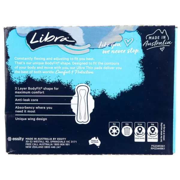 Libra Ultrathin Regular Pads With Wings 120 Pack