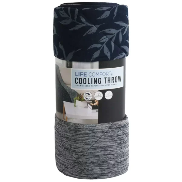 Life Comfort Reversible Cooling Throw 152 x 177cm Navy