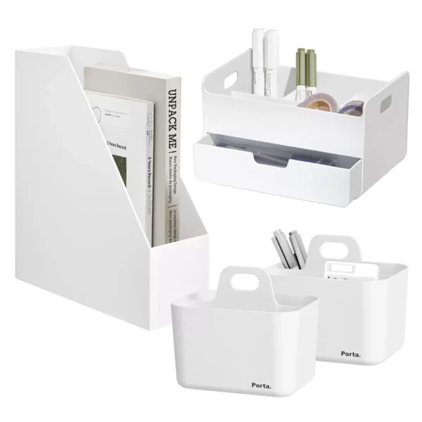 Litem Desk Organiser Set White