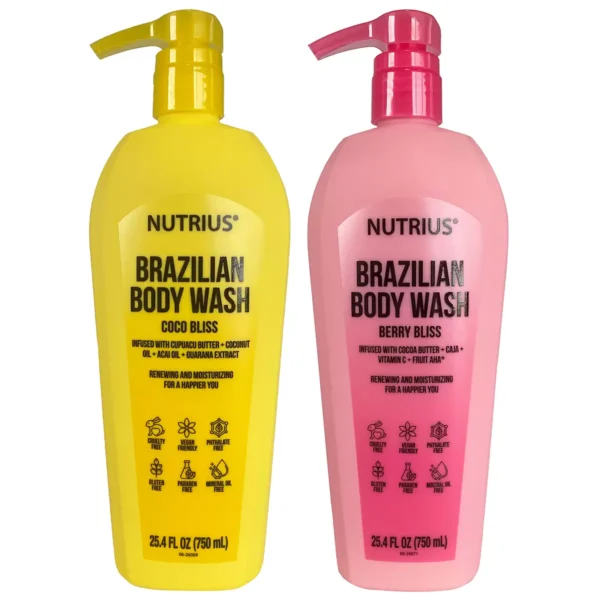 Nutrius Brazilian Body Wash Coco & Berry Bliss 2x750ml