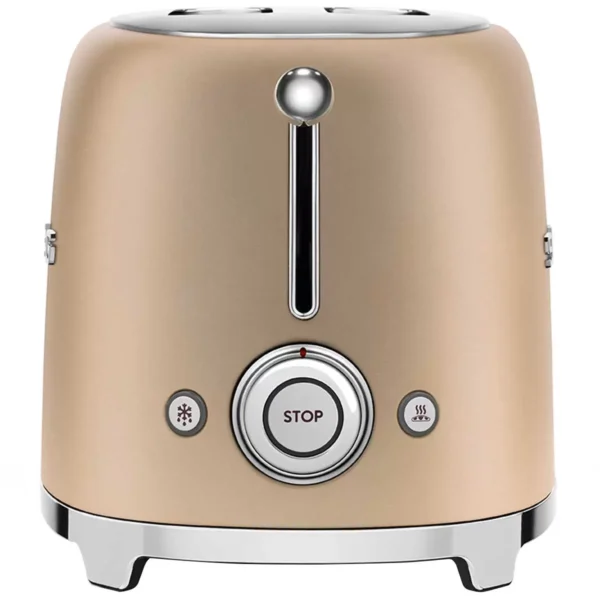 Smeg 50's Style Toaster 2 Slice Matte Champagne TSF01CHMAU