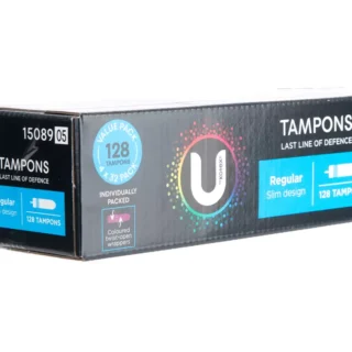 U By Kotex Regular Tampons 128 Pack