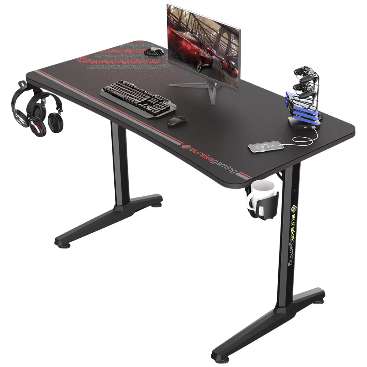 Eureka Ergonomic GIP-P47 Gaming Desk 120 x 60 cm Black