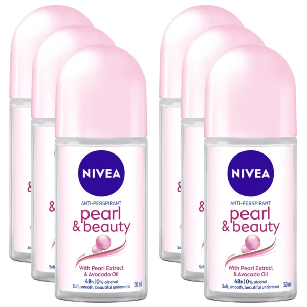 Nivea Roll On M F Invisible Pearl 6x50ml