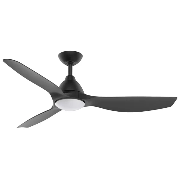 IXL Skywave 132cm DC Ceiling Fan With LED Light Black