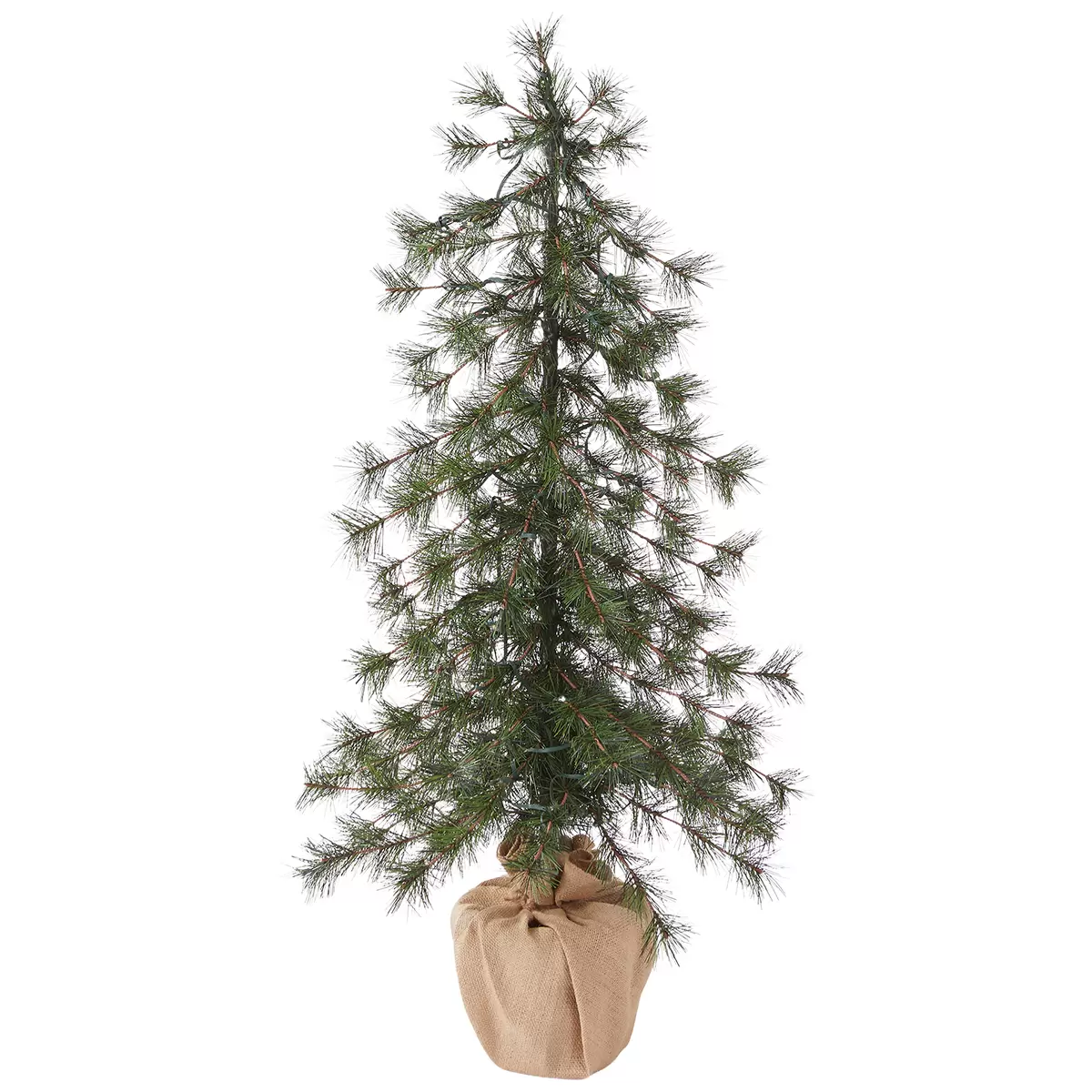 LED Needle Pine Burlap Tree Set 3 Piece