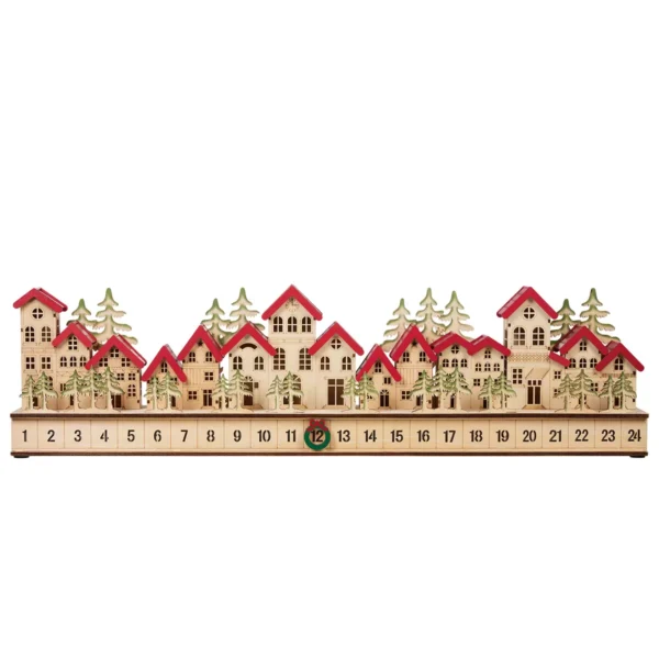 LED Wooden House Advent Calendar