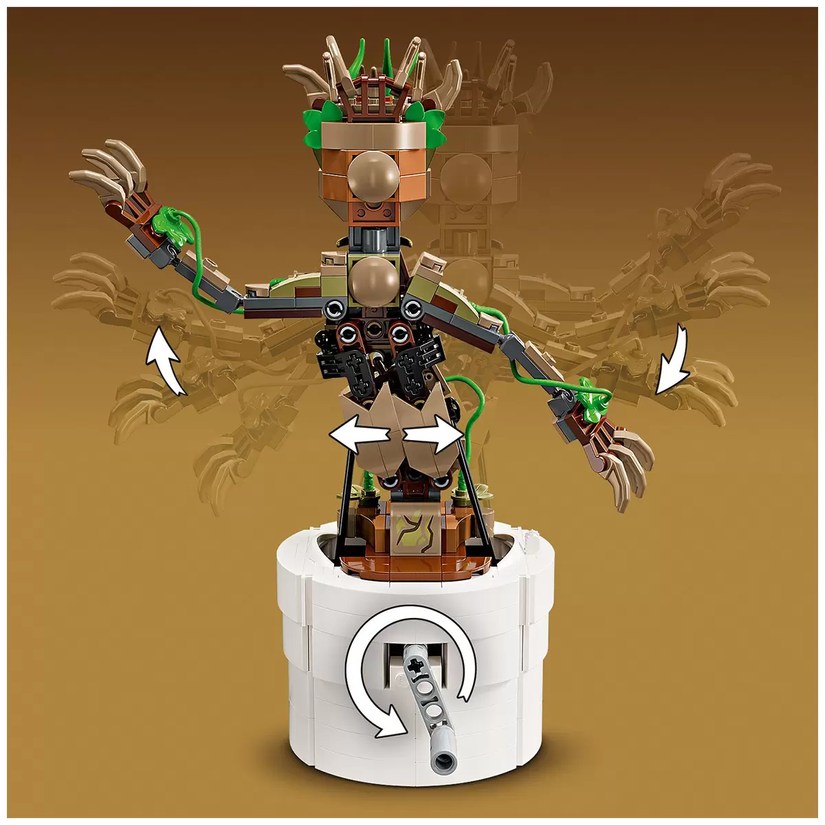 LEGO Marvel Dancing Groot Buildable Animated Toy 76297