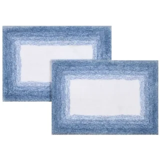 Riviera Homes Bath Mat 2 Pack Blue