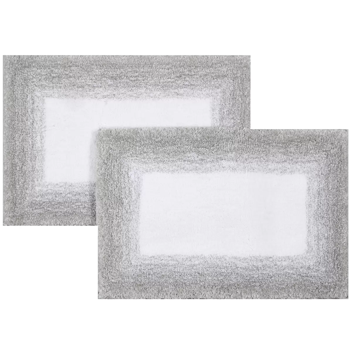 Riviera Homes Bath Mat 2 Pack Silver