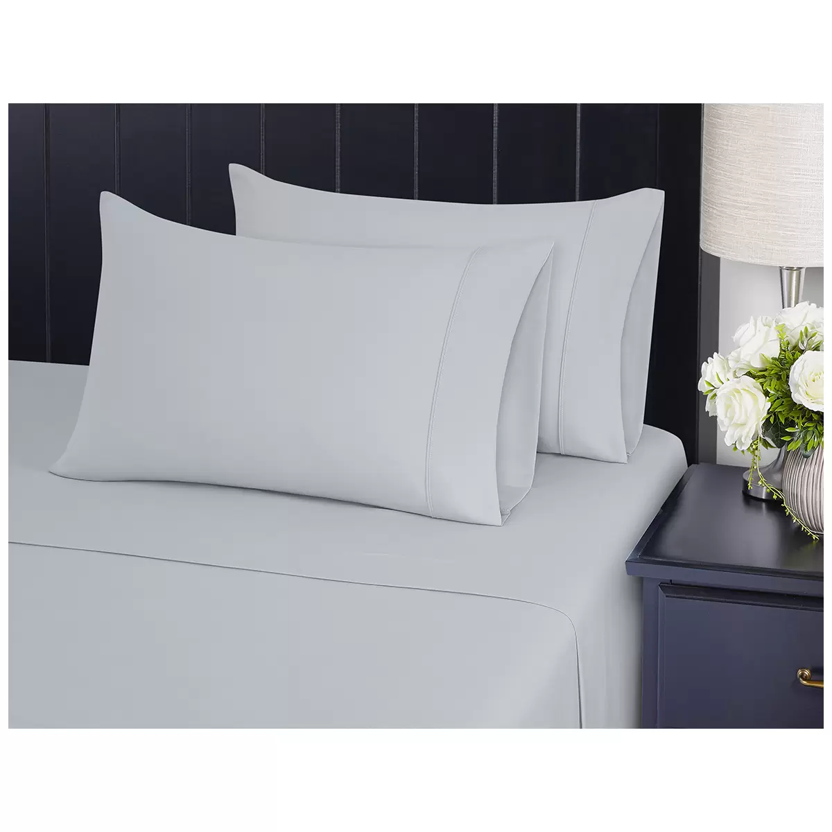 Southpoint Sheet Set Queen 6 Piece Silver Grey