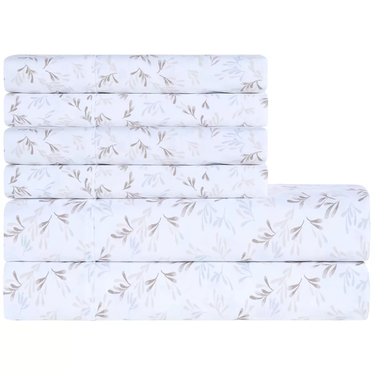 Southpoint Sheet Set Queen 6 Piece Leaves Floral