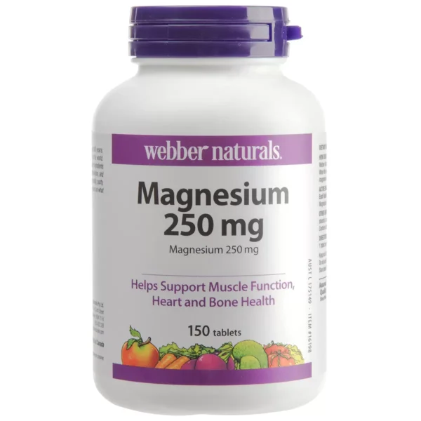 Webber Naturals Magnesium Oxide 250mg 150 Tablets