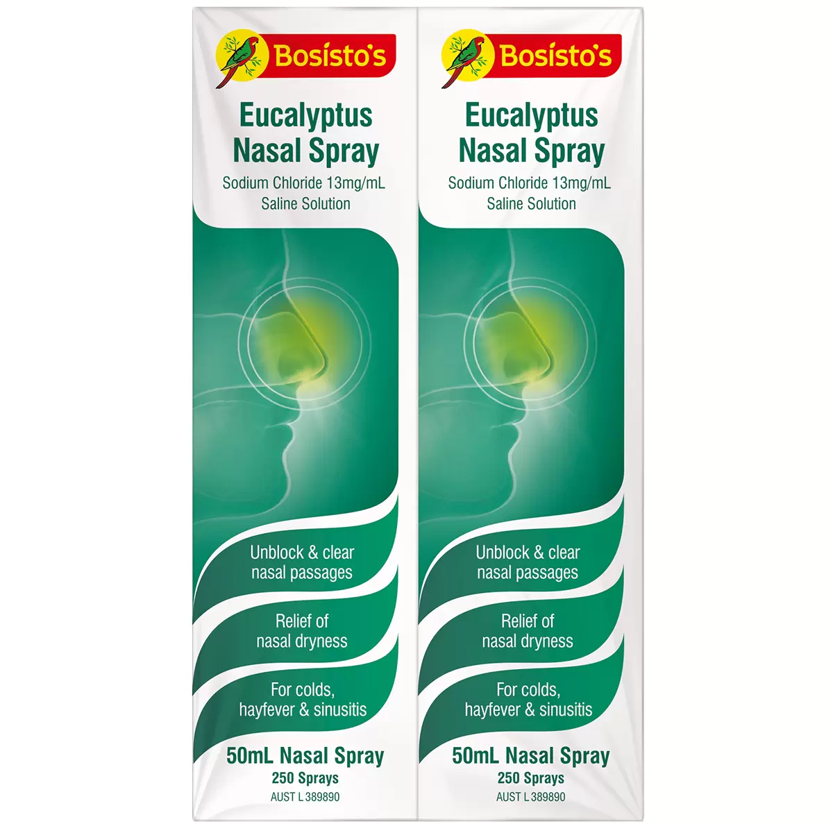 Bosisto's Eucalyptus Nasal Spray 2 x 50ml