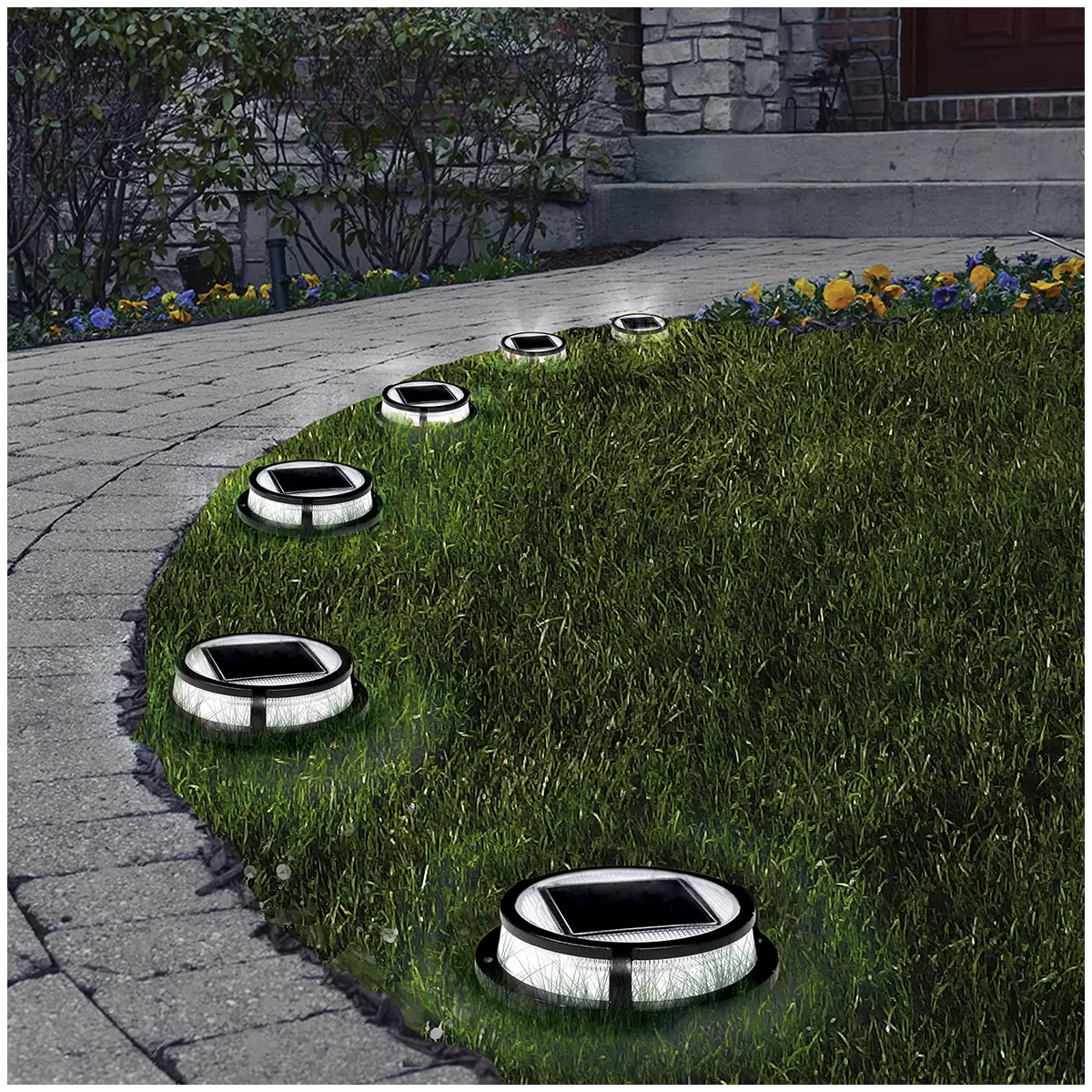 Solar LED Multi Surface Lights 4 Pack