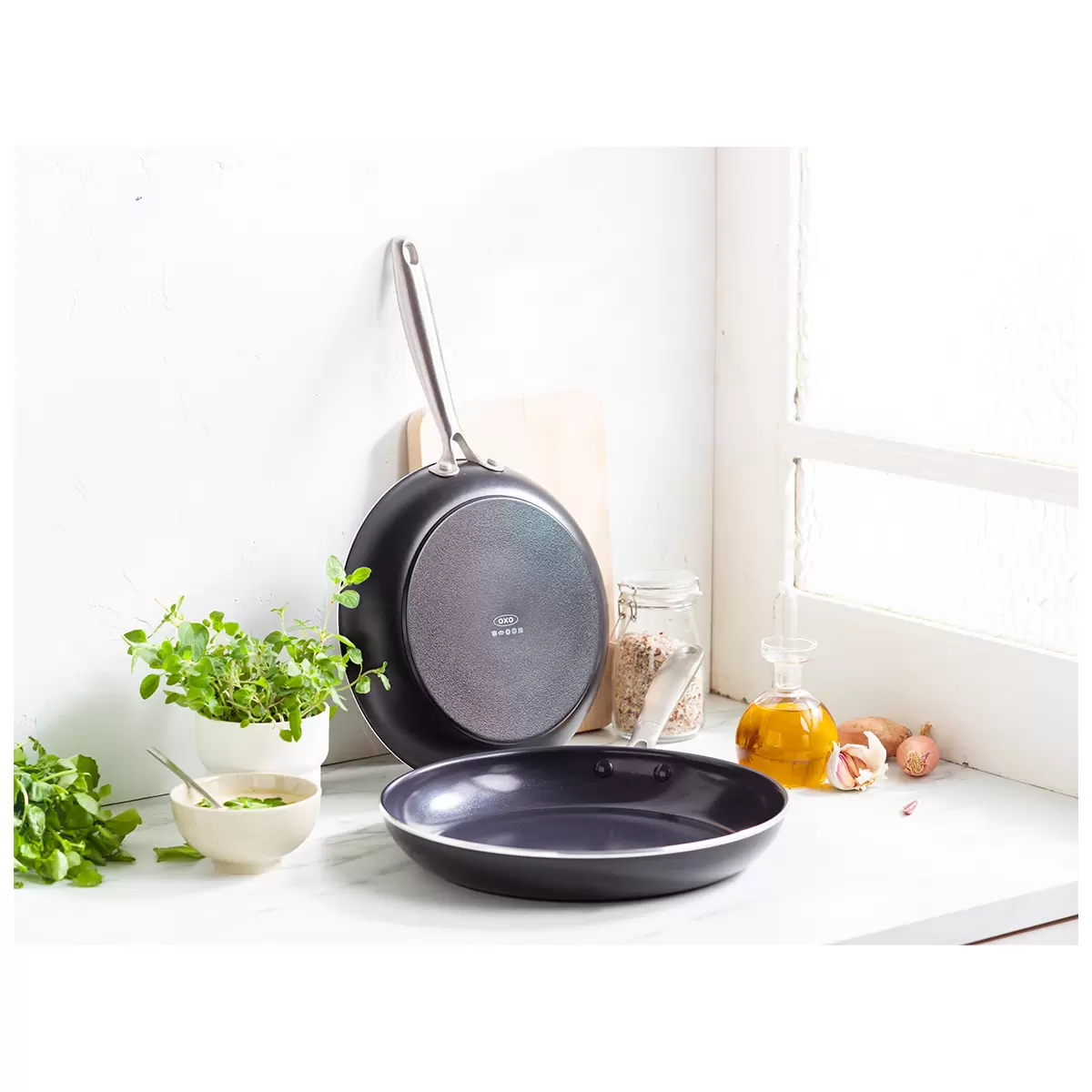 OXO Ceramic Frypans 2 Piece Set