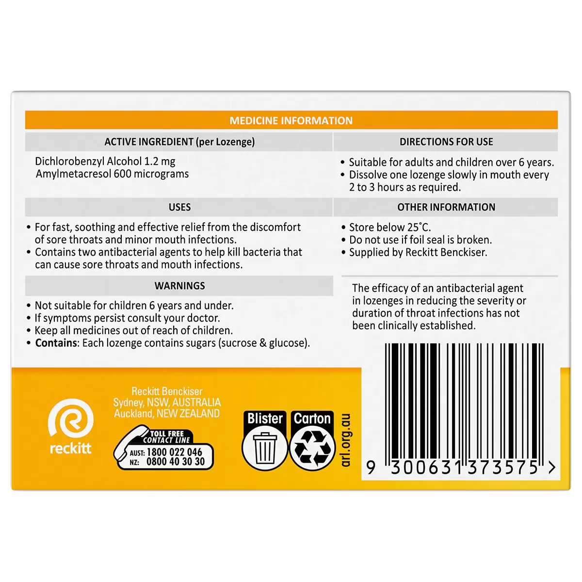 Strepsils Honey & Lemon Lozenges 2 x 36 Count