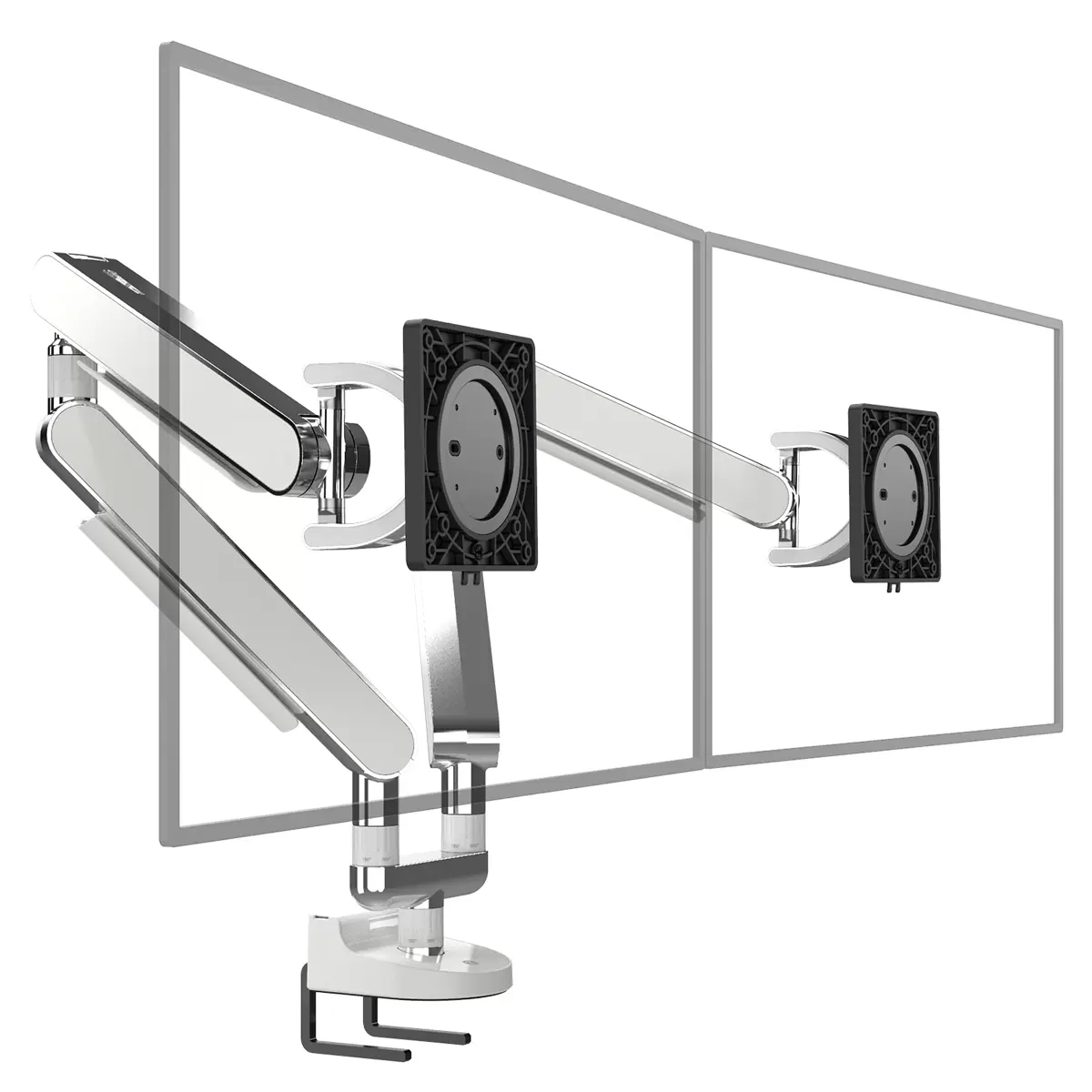 ZGO ZG2 Dual Monitor Arm Polished ZGO-ZG2-PL